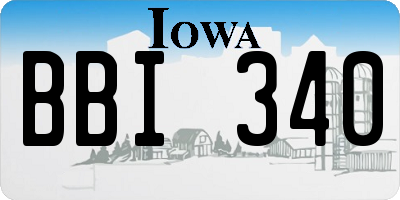 IA license plate BBI340