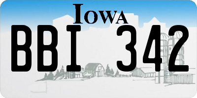 IA license plate BBI342