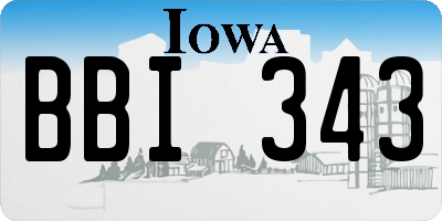 IA license plate BBI343