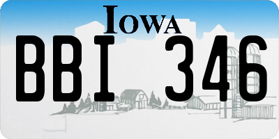 IA license plate BBI346