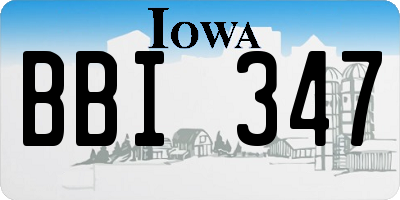 IA license plate BBI347
