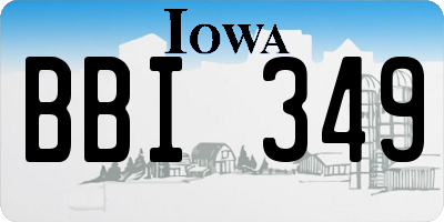 IA license plate BBI349