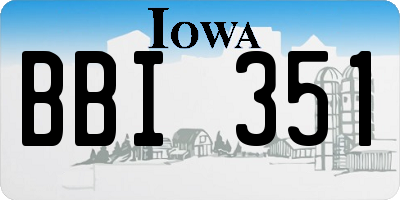 IA license plate BBI351