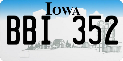 IA license plate BBI352
