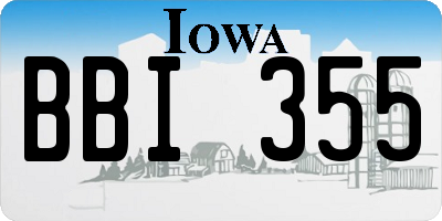 IA license plate BBI355