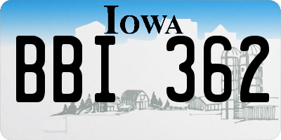 IA license plate BBI362