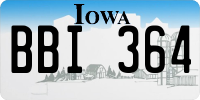 IA license plate BBI364