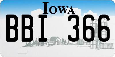 IA license plate BBI366
