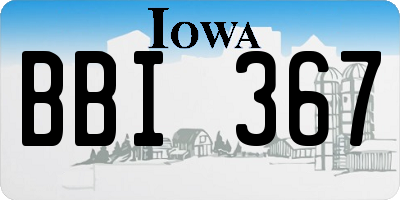 IA license plate BBI367