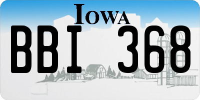 IA license plate BBI368