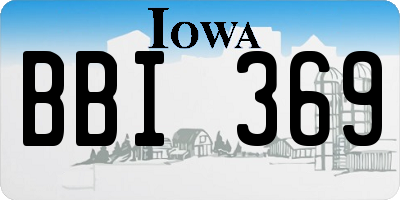 IA license plate BBI369