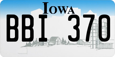 IA license plate BBI370
