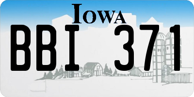 IA license plate BBI371