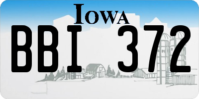 IA license plate BBI372