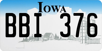 IA license plate BBI376