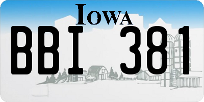 IA license plate BBI381