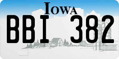 IA license plate BBI382