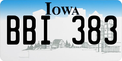 IA license plate BBI383