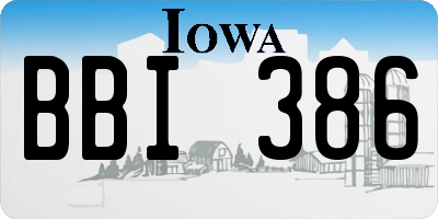 IA license plate BBI386
