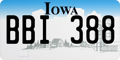 IA license plate BBI388