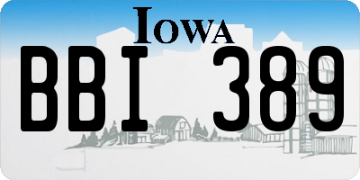 IA license plate BBI389