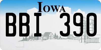 IA license plate BBI390