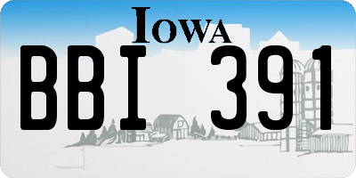 IA license plate BBI391