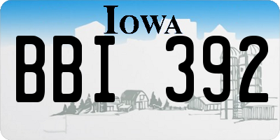 IA license plate BBI392