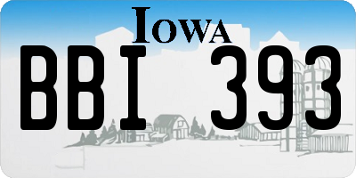 IA license plate BBI393