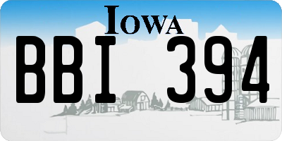 IA license plate BBI394