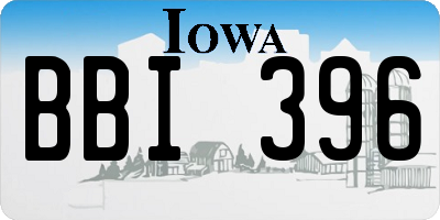 IA license plate BBI396