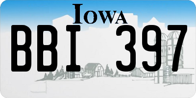 IA license plate BBI397