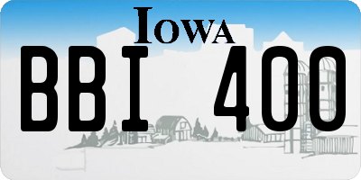 IA license plate BBI400