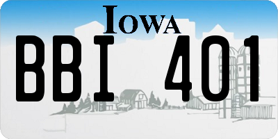 IA license plate BBI401