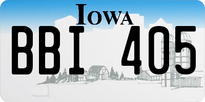 IA license plate BBI405