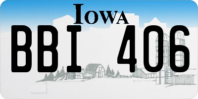 IA license plate BBI406