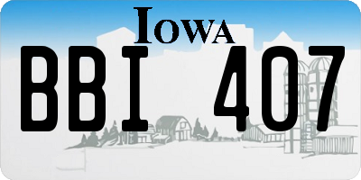 IA license plate BBI407