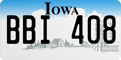IA license plate BBI408