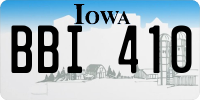 IA license plate BBI410