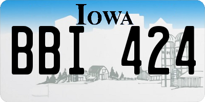 IA license plate BBI424