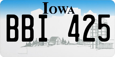 IA license plate BBI425