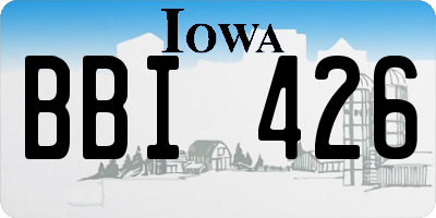 IA license plate BBI426