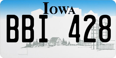 IA license plate BBI428