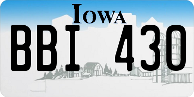 IA license plate BBI430