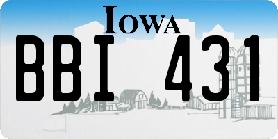 IA license plate BBI431