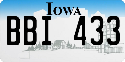 IA license plate BBI433