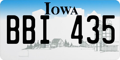 IA license plate BBI435