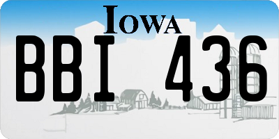 IA license plate BBI436