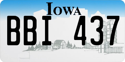 IA license plate BBI437