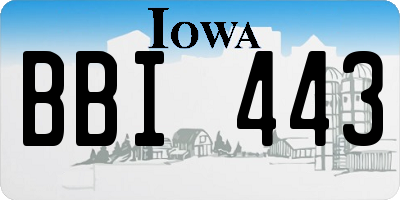 IA license plate BBI443